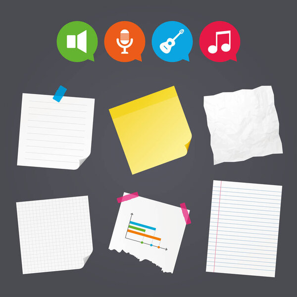 Икона музыкальных элементов. Микрофон, Звуковой динамик
.