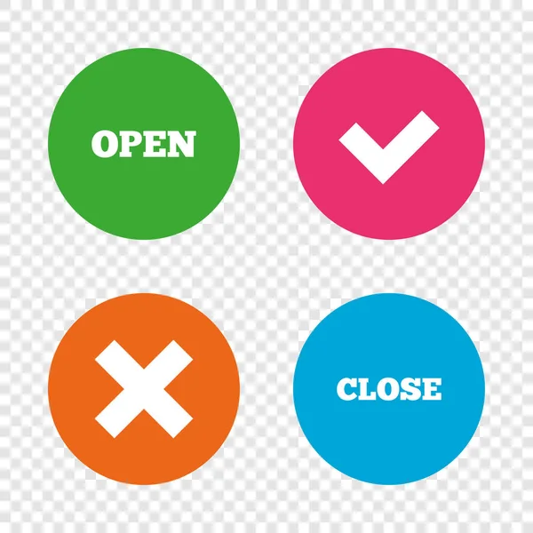 Open and Close icons. — Stock Vector