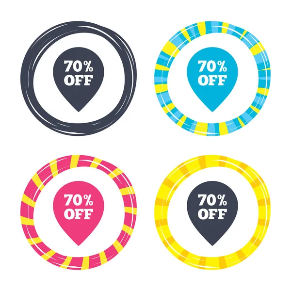 70 percent sale icons — Stock Vector