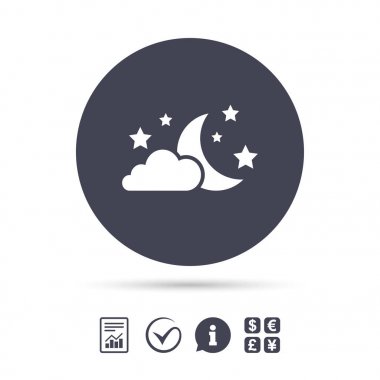 Ay, bulutlar ve yıldız işareti simgesi. 