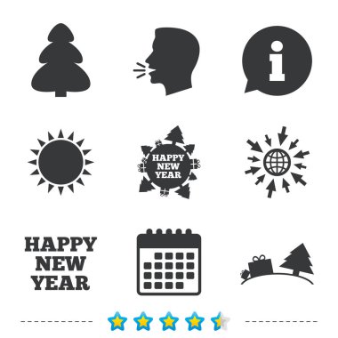 mutlu yeni yıl işareti. 