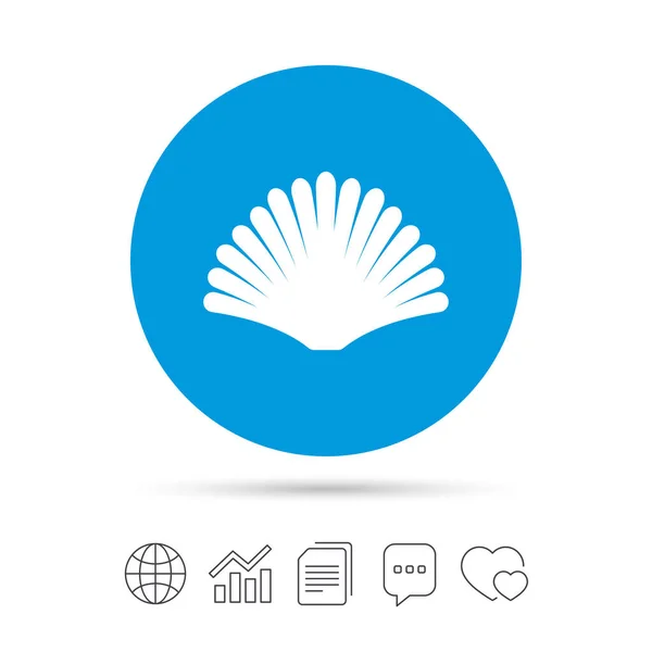 Sea shell tecken ikonen — Stock vektor
