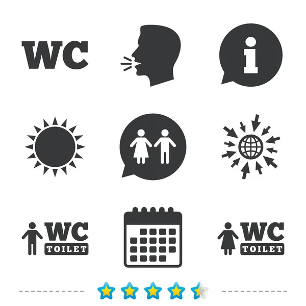 WC-Symbole. — Stockvektor