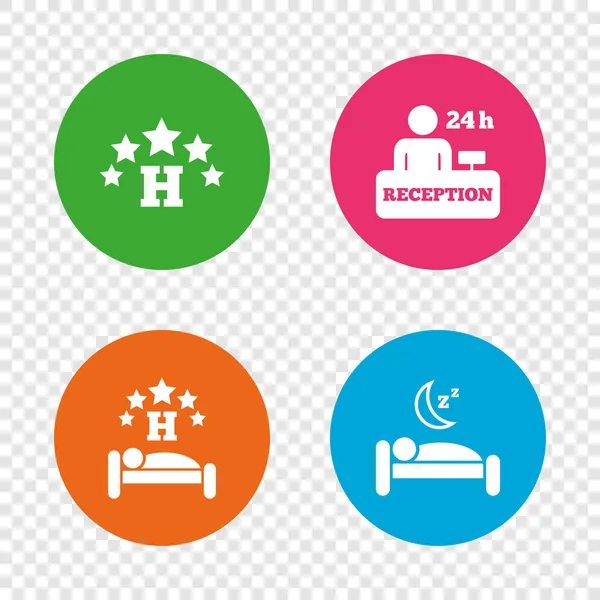 Five stars hotel icons. — Stock Vector