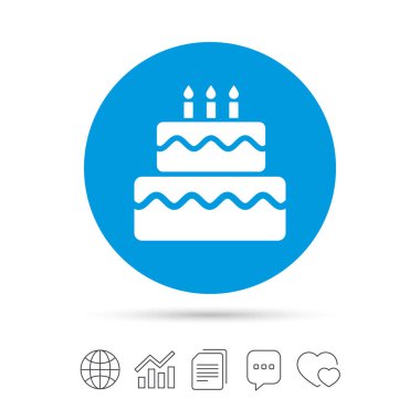 Doğum günü pastası işareti simgesi 