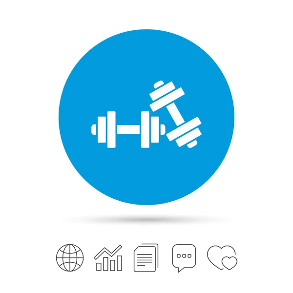 Dumbbells signo icono — Vector de stock