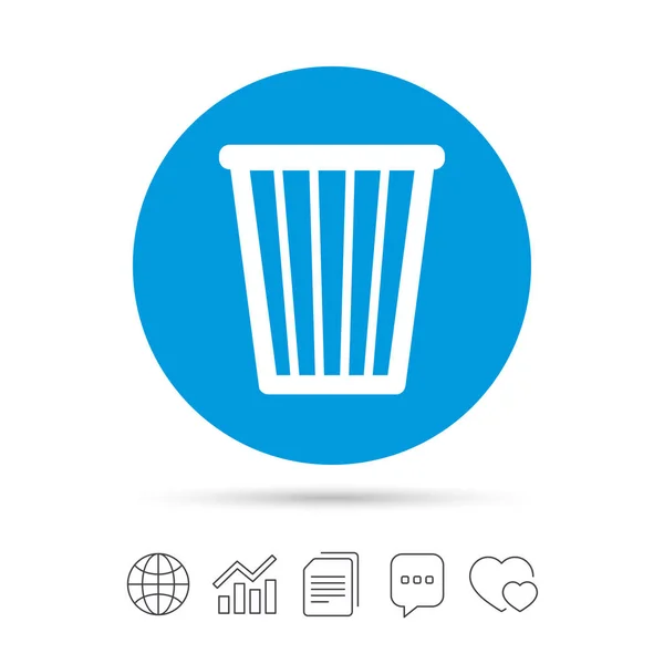 Recycle bin teken pictogram — Stockvector