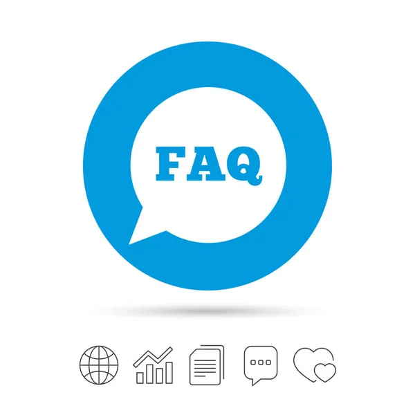 FAQ information sign icon — Stock Vector