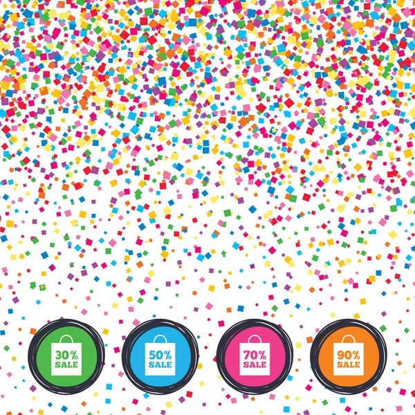 Botones web con confeti — Vector de stock