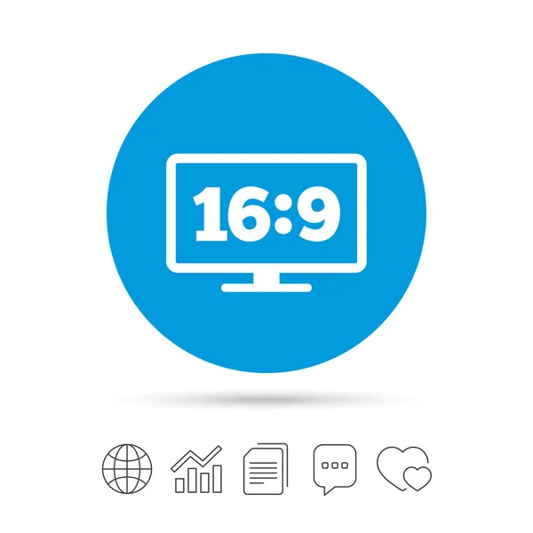 Icône de panneau TV à écran large — Image vectorielle