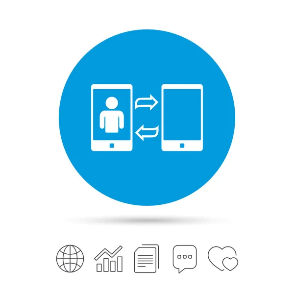 Smartphone icona piatta — Vettoriale Stock