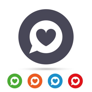 Kalp konuşma balonu Icons