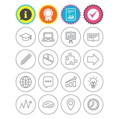 Eğitim düz simgeler 