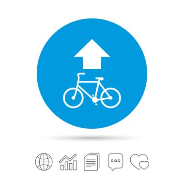 Bisiklet yol iz işareti simgesi 