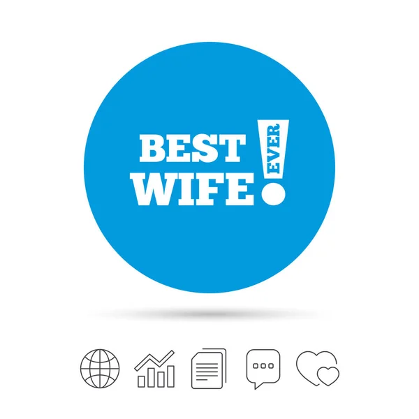 Best wife ever sign icon — Stock Vector