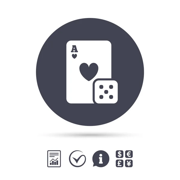 Icono de signo de Casino — Archivo Imágenes Vectoriales