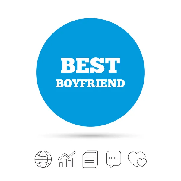 Meilleur petit ami signe icône — Image vectorielle