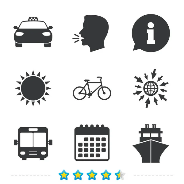 Transporte iconos planos — Vector de stock