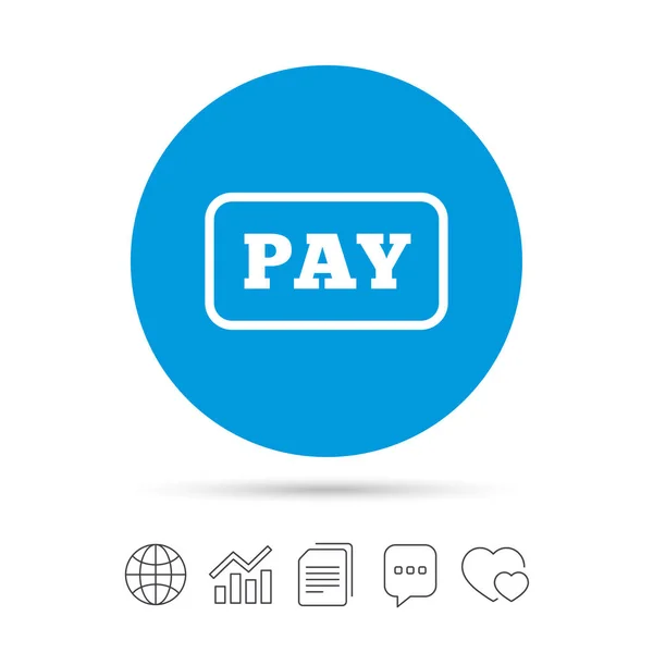 Pay sign icon — Stock Vector