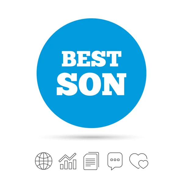 Best son sign icon — Stock Vector