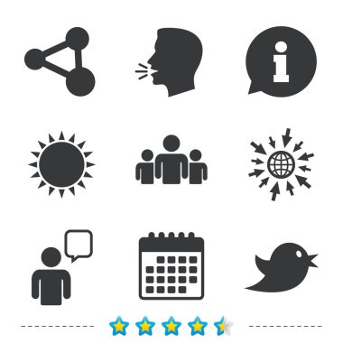 Grup insanlar ve paylaşım simgeler