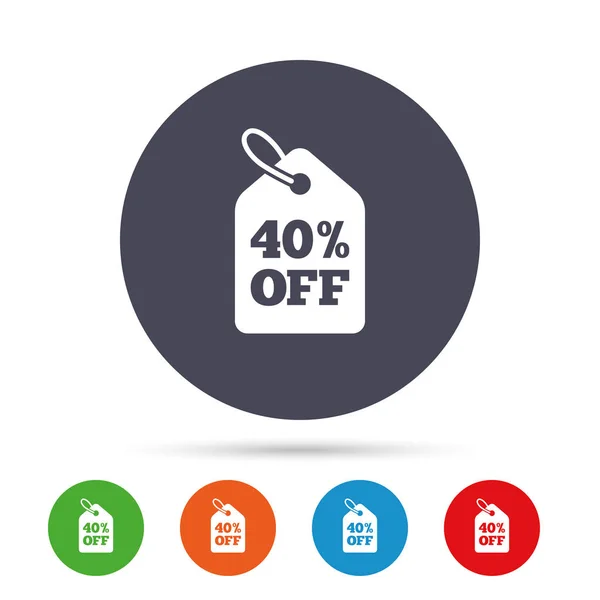 40 percent sale icons — Stock Vector