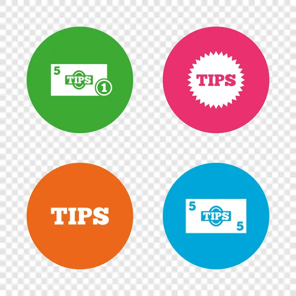 Tips icons set — Stock Vector