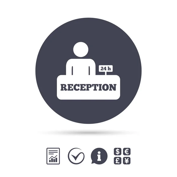 Receptie teken pictogram — Stockvector