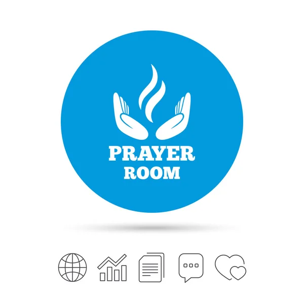 Prayer room sign icon — Stock Vector