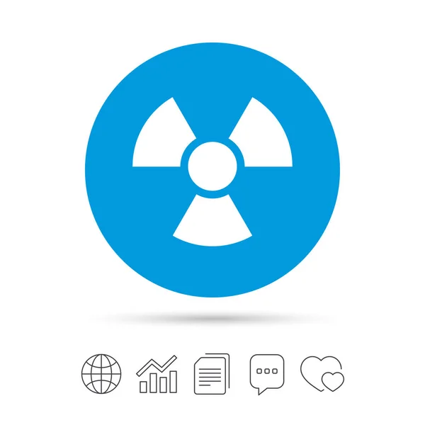 Icono de signo de radiación — Vector de stock
