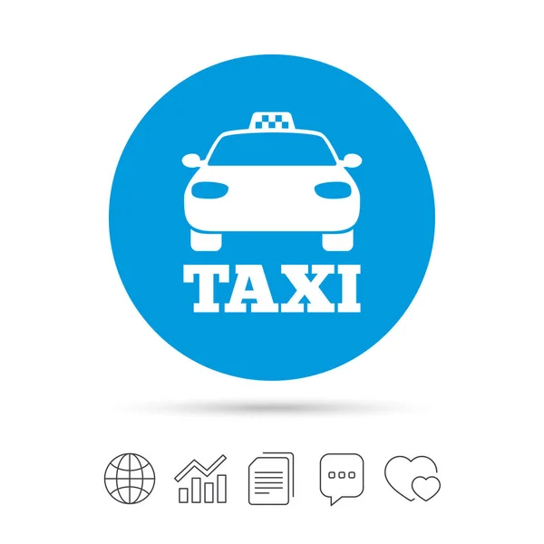 Samochód taxi znak ikona — Wektor stockowy