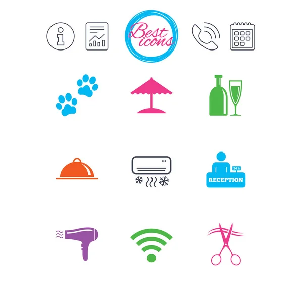 Hotel appartment icons — Wektor stockowy