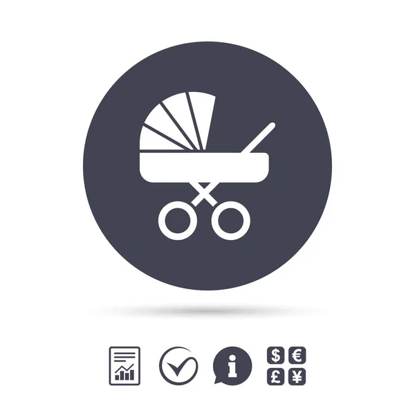 Baby pram stroller sign icon — Stock Vector