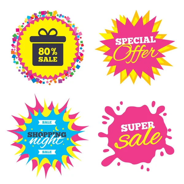 80 percent sale icons — Stock Vector