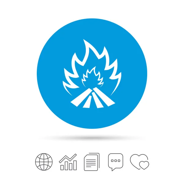 Elden flamma tecken ikonen — Stock vektor