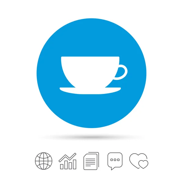 Kahve fincanı işareti simgesi — Stok Vektör