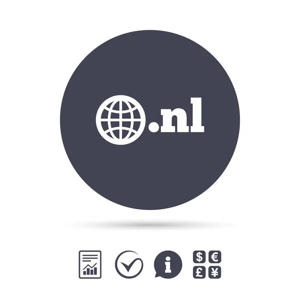 Domain NL sign icon — Stock Vector
