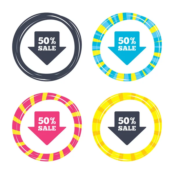 50 percent sale icons — Stock Vector