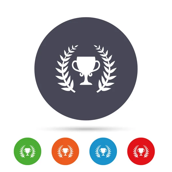 Eerste plaats cup award pictogram — Stockvector