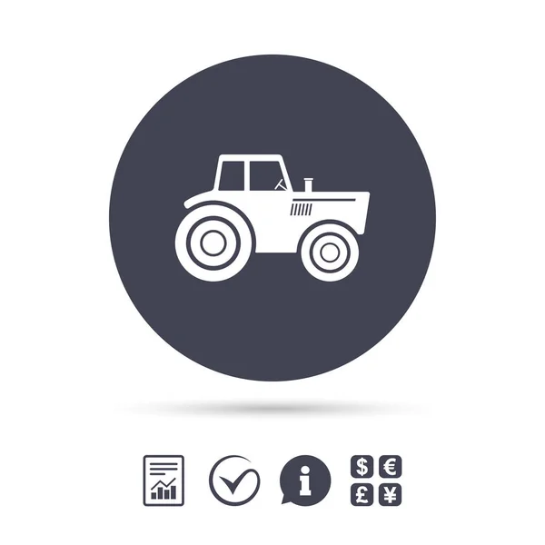 Tractor sign icon — Stock Vector