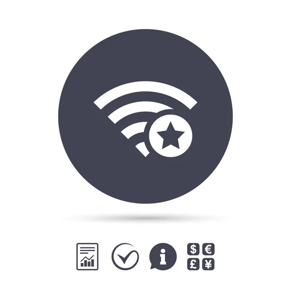 Znak gwiazdy WiFi — Wektor stockowy