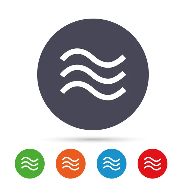 Olas de agua signo icono — Vector de stock