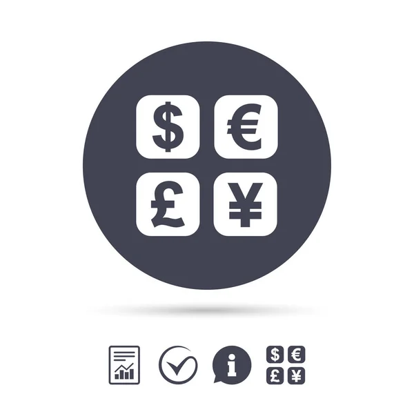 Valutaveksling tegn ikoner – Stock-vektor