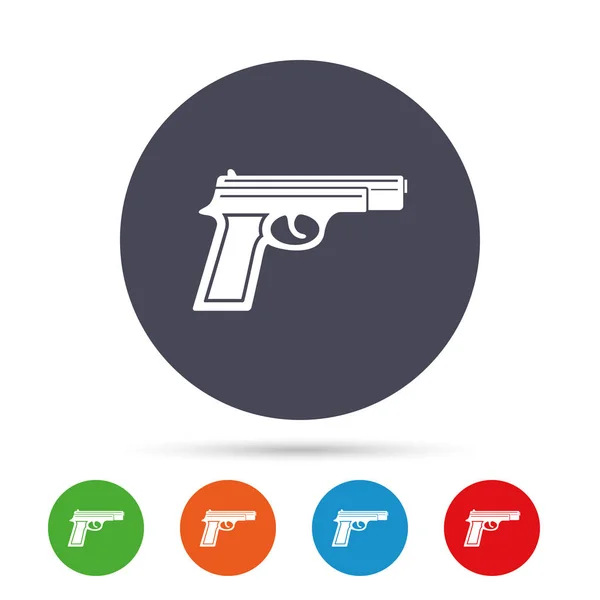 Gun sign icons — Stock Vector