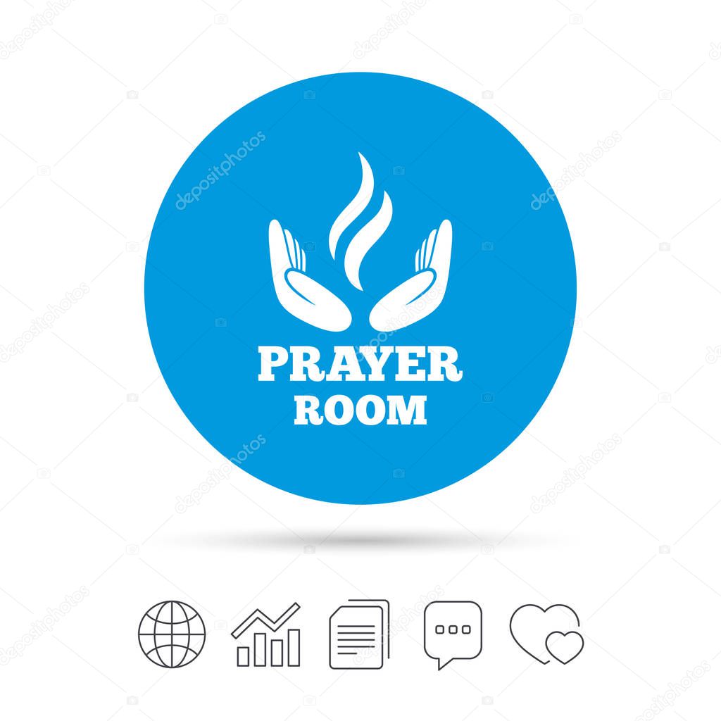 Prayer room sign icon