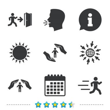 Hayat sigortası eller koruma simgesi