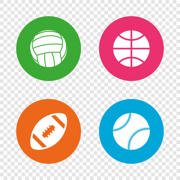 Sport balls icons set