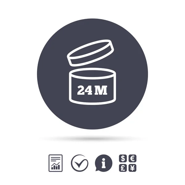 開封後 24 ヶ月記号アイコンを使用します。 — ストックベクタ