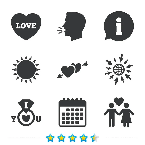 Valentine dag pictogrammen — Stockvector
