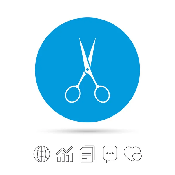 Tesoura cabeleireiro sinal ícone — Vetor de Stock